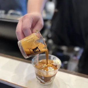 Affogato on the bar