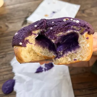 Oooey ube custard