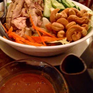 14. Chinese Chicken Salad with Sesame Peanut Sauce