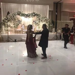 Beautiful decorations throughout the event center.