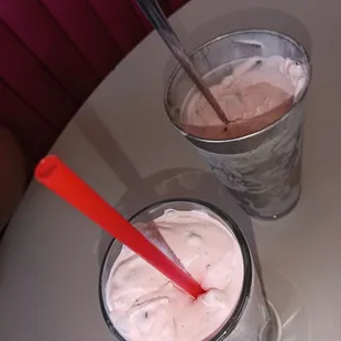 two cups of ice cream
