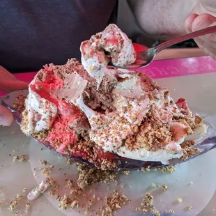 Banana Split after my husband inhaled half of it.  Yay!