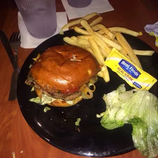 Well for a $55 lunch for three just saying packets of mayo?Greasy!