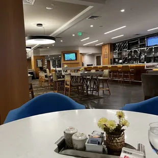 a view of the dining area