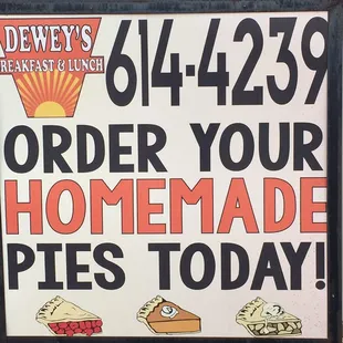 Thanksgiving and Christmas are getting close. We make a variety of pies.