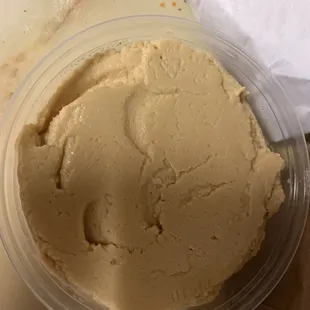 Hummus. Very dense.