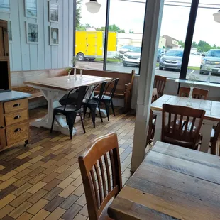 the inside of a restaurant