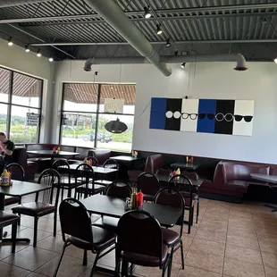 Plenty of room to eat inside.  Very clean and inviting.