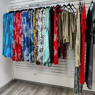 Skirts, pants, and long dresses