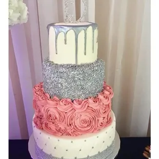 a three tiered cake