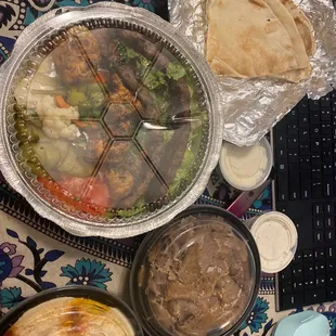 kofta kabab skewer(ground beef) shush Shish Chicken Kabab  Hummus gyro meet