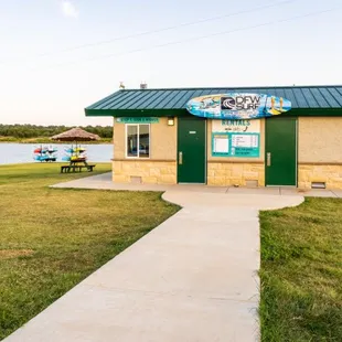 entrance to DFW Surf Shop on Grapevine Lake