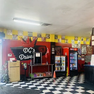 a checkered floor