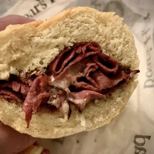 Pastrami Melt A little skimpy on the meat but very good
