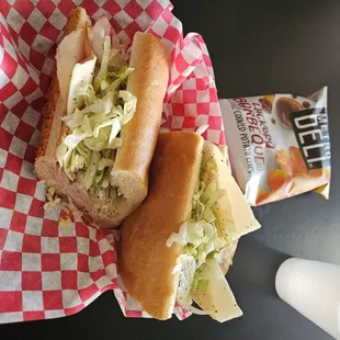 Smoked ham, turkey and Swiss.