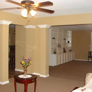 Renovation demo walls for open floor concept- after picture