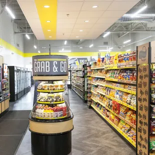 the inside of a snack center