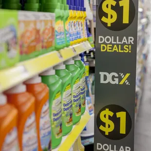 dollar signs in a grocery store