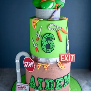 Ninja turtle cake