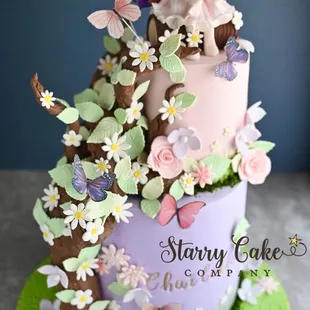 Enchanted garden cake