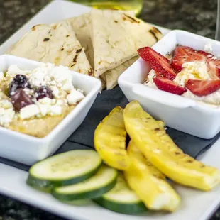 Lavender-Infused Feta &amp; Hummus Sampler