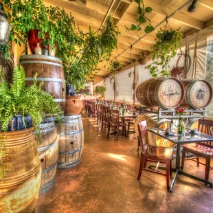 Indoor patio seating