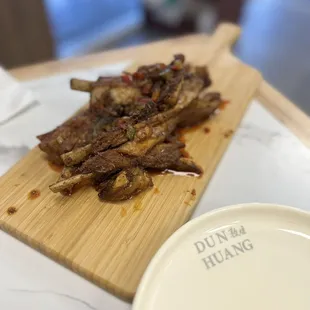 a plate of food on a table