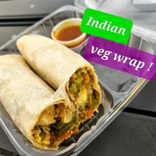 a vegetarian wrap