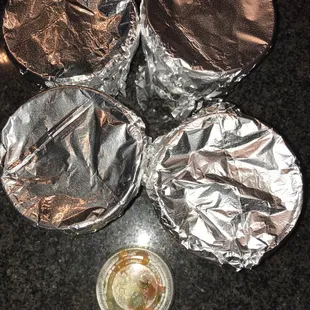 aluminum foil wrapped in aluminum foil