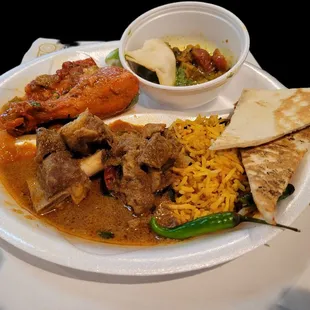 a plate of indian food