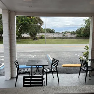outside