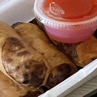 Egg Eggrolls with Dipping sauce