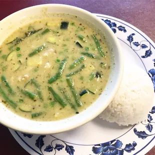 Green Curry with Pork.  Very flavorful!
