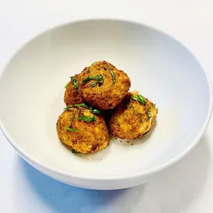 Homemade Italian fried clam balls