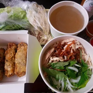 Fried Imperial Roll Vermicelli Bowl / Bun Cha Gio Chay (Vegan)