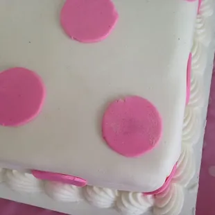 One of many fingerprints &amp; smudges found throughout the cake.