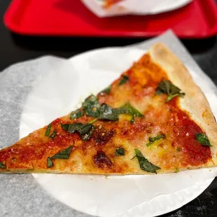 Regular plain slice, $5 + tax + tip