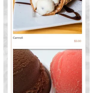 a selection of desserts