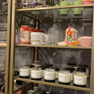 Their candle choices, all made in house!