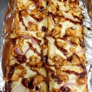 Toasted BBQ Chicken Bread Appetizer