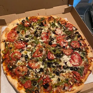 Veggie Pizza! It was delicious!