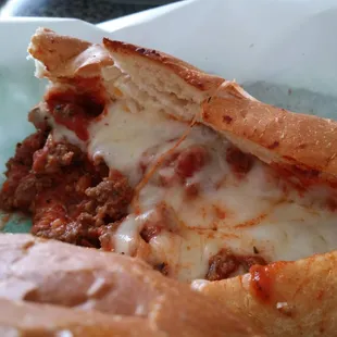 Meatball sub ... with little chopped up pieces of meat.... wouldn&apos;t equal a half meatball