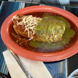 Grande Burrito Salmon or Prawn Wet w/Mango Sauce