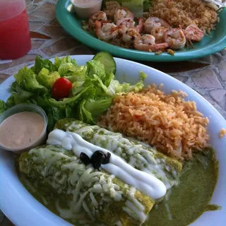 Chicken or Tilapia Enchilada & Shrimp Meat Ceviche