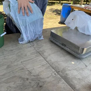 $3.50 a pound, weighed and gone