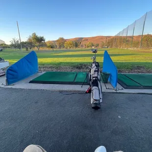 Driving range on a Sunday afternoon