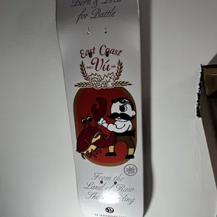Skateboard deck inside