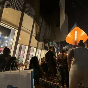 Sitting area inside the restaurant