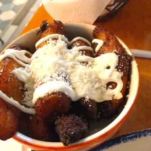 Platanos Maduros (came with sour cream &amp; cheese), but you can request without