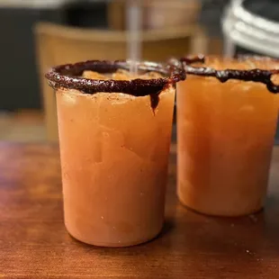two glasses of tequila